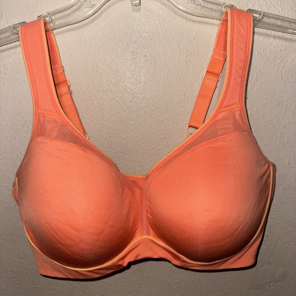 Half Moon Active Modern Movement Sports Bra 36DD Underwire Orange
